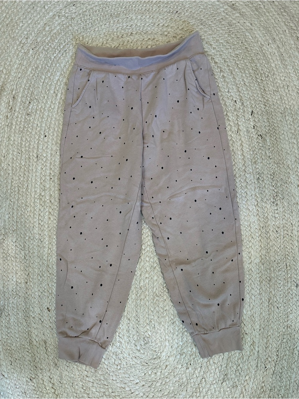 a new day Mauve Polka Dot Jogger Pants